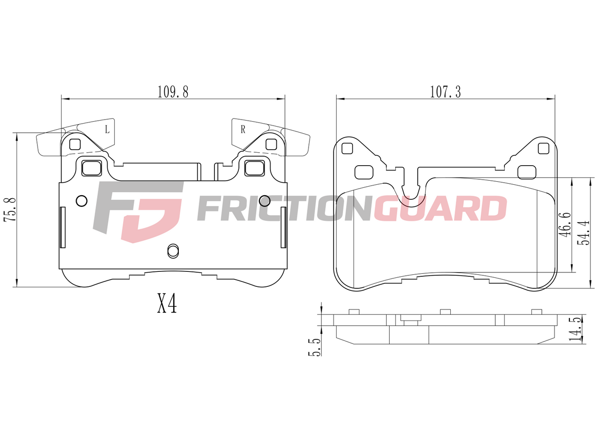 FRICTIONGUARD BRAKE PAD FOR MERCEDES-BENZ | OEM 4203400