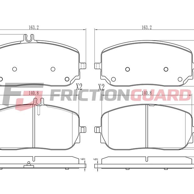 FRICTIONGUARD BRAKE PAD FOR MERCEDES-BENZ | OEM 4205403