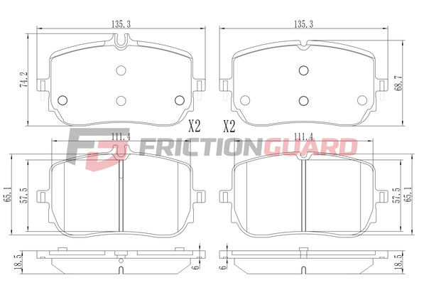 FRICTIONGUARD BRAKE PAD FOR MERCEDES-BENZ | OEM 4207100