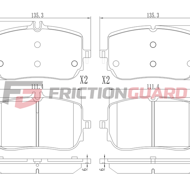 FRICTIONGUARD BRAKE PAD FOR MERCEDES-BENZ | OEM 4207100