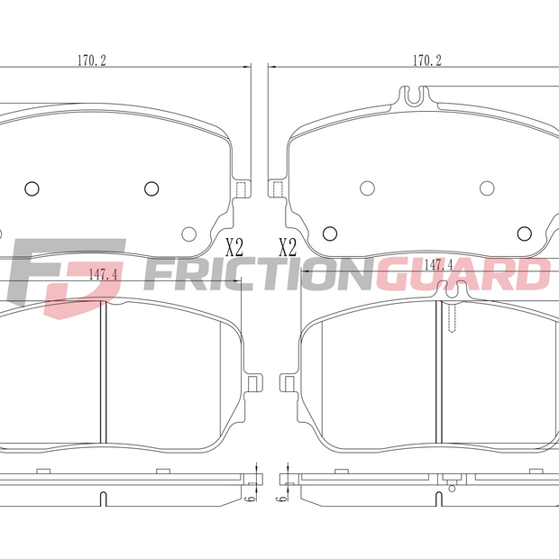 FRICTIONGUARD BRAKE PAD FOR MERCEDES-BENZ | OEM 4216302