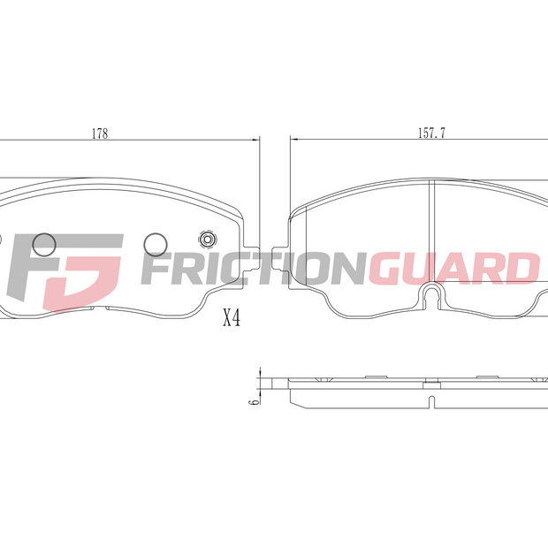 FRICTIONGUARD FRONT BRAKE PAD FOR VOLKSWAGEN/AUDI/SKODA/CUPRA 2019-ON | OEM 5WA698151M