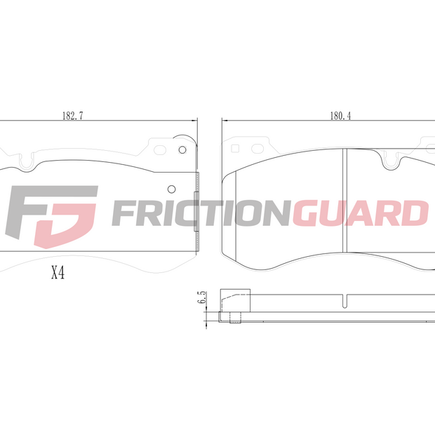 FRICTIONGUARD FRONT BRAKE PAD FOR BMW 2021-2025 | OEM 34107884975