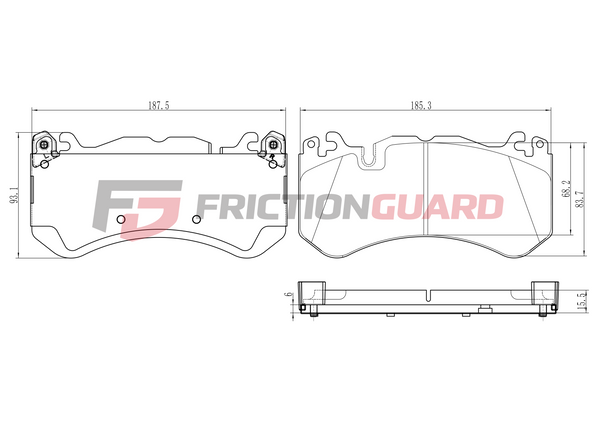 FRICTIONGUARD BRAKE PAD FOR MERCEDES-BENZ | OEM 4202904