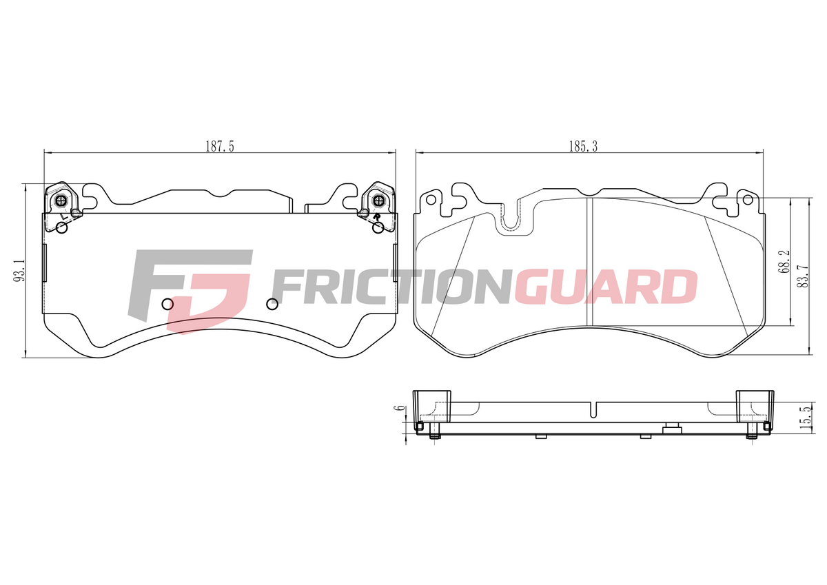 FRICTIONGUARD BRAKE PAD FOR MERCEDES-BENZ | OEM 4202904