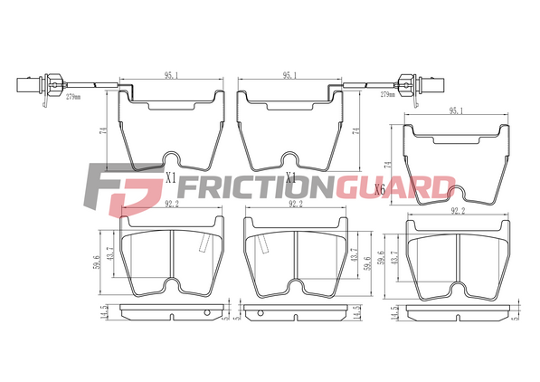 FrictionGuard Brake Pad For Mercedes-Benz - product image 2