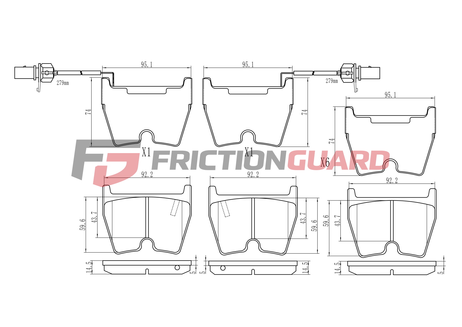 FrictionGuard Brake Pad For Mercedes-Benz - product image 2