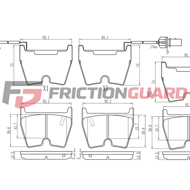 FrictionGuard Brake Pad For Mercedes-Benz - product image 2