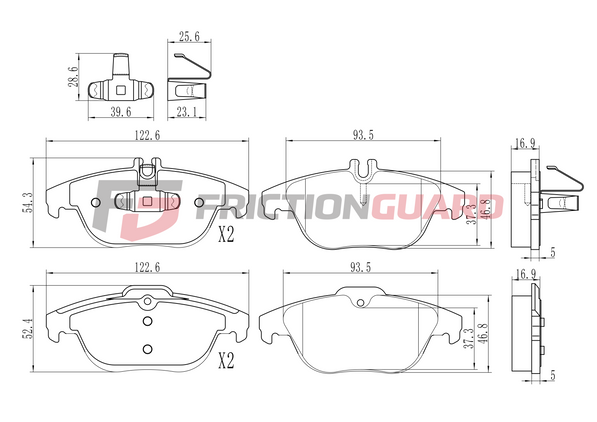 FrictionGuard Brake Pad For Mercedes-Benz - product image 2