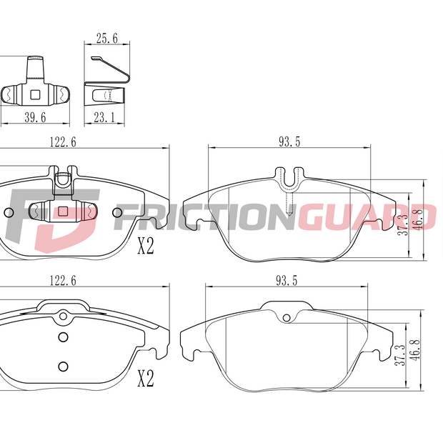 FrictionGuard Brake Pad For Mercedes-Benz - product image 2