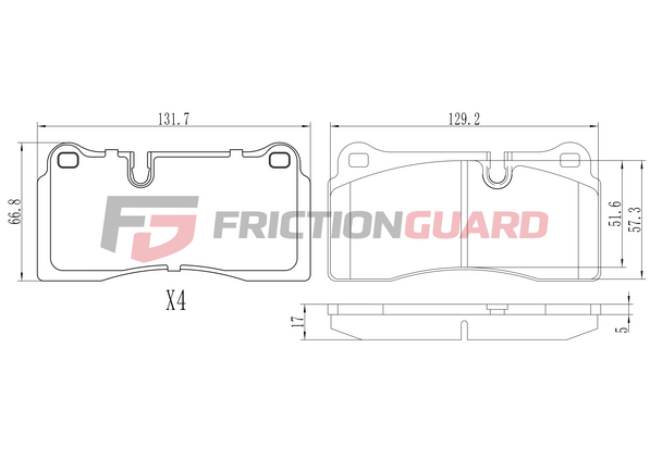 FrictionGuard Brake Pad For Mercedes-Benz - product image 2