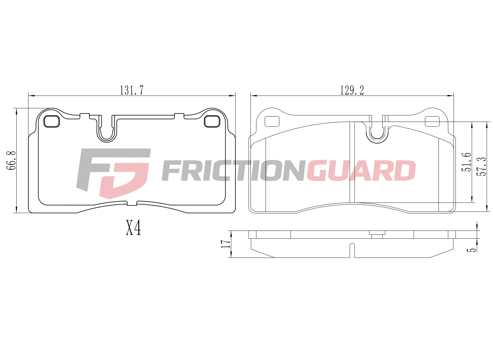 FrictionGuard Brake Pad For Mercedes-Benz - product image 2