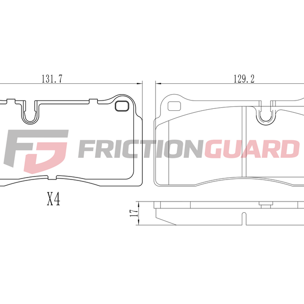 FrictionGuard Brake Pad For Mercedes-Benz - product image 2