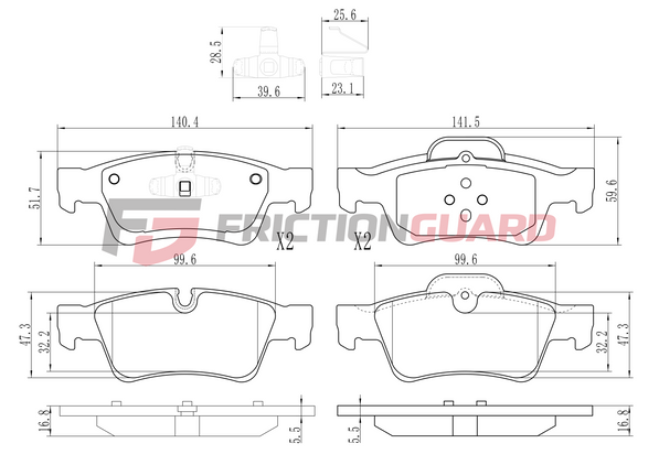FrictionGuard Brake Pad For Mercedes-Benz - product image 2
