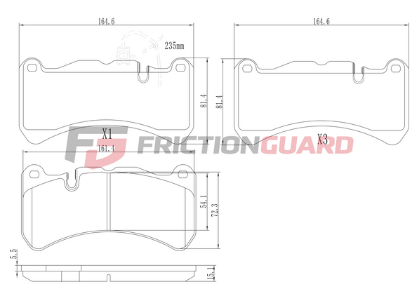 FrictionGuard Brake Pad For Mercedes-Benz - product image 2