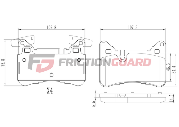 FrictionGuard Brake Pad For Mercedes-Benz - product image 2