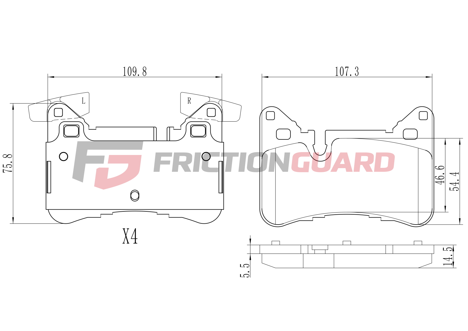 FrictionGuard Brake Pad For Mercedes-Benz - product image 2
