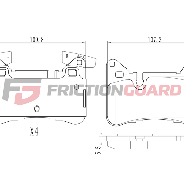 FrictionGuard Brake Pad For Mercedes-Benz - product image 2