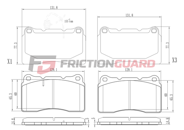 FrictionGuard Brake Pad For Mercedes-Benz - product image 2