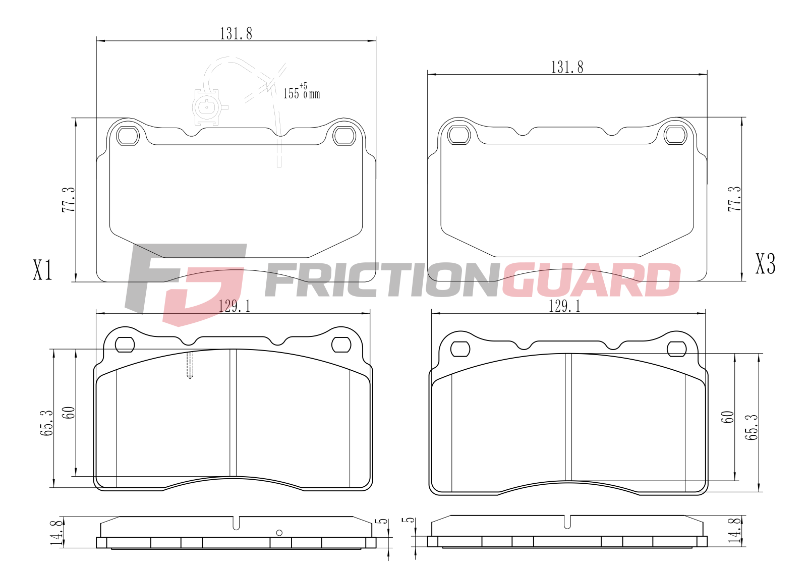 FrictionGuard Brake Pad For Mercedes-Benz - product image 2