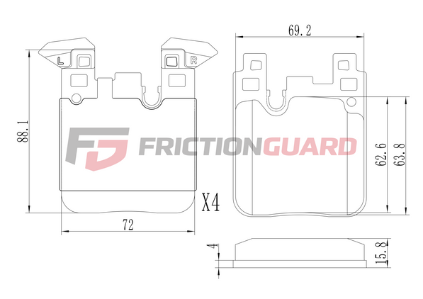 FrictionGuard Brake Pad For Mercedes-Benz - product image 2