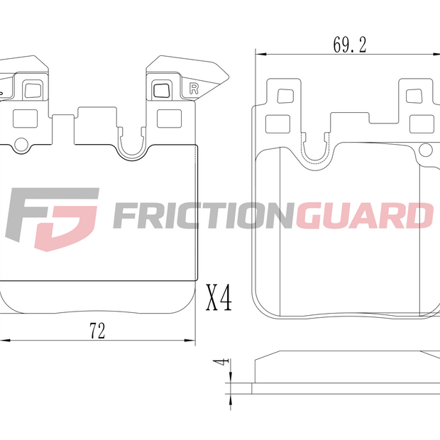 FrictionGuard Brake Pad For Mercedes-Benz - product image 2