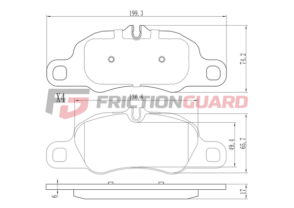 FrictionGuard Brake Pad For Mercedes-Benz - product image 2