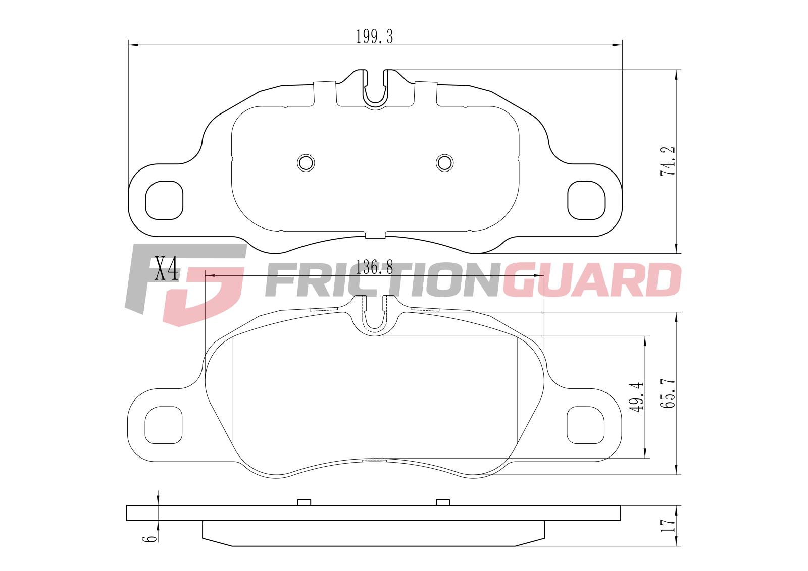 FrictionGuard Brake Pad For Mercedes-Benz - product image 2