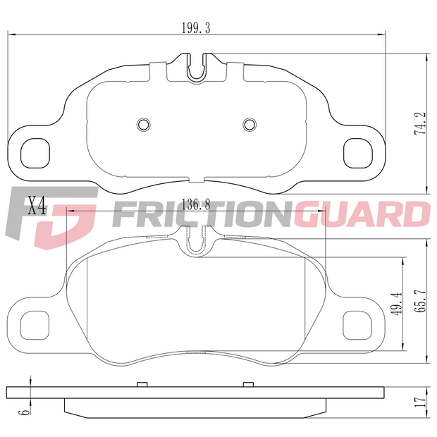 FrictionGuard Brake Pad For Mercedes-Benz - product image 2