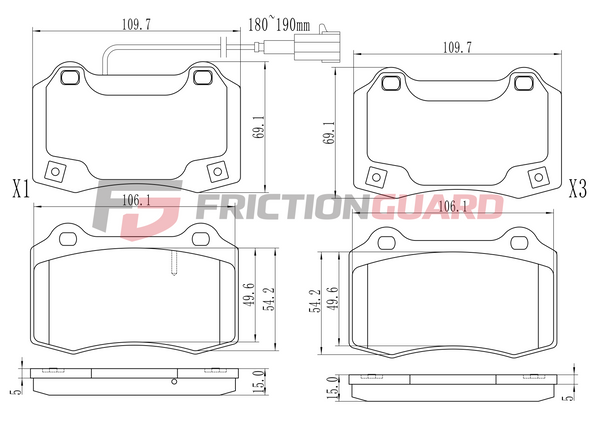 FrictionGuard Brake Pad For Mercedes-Benz - product image 2