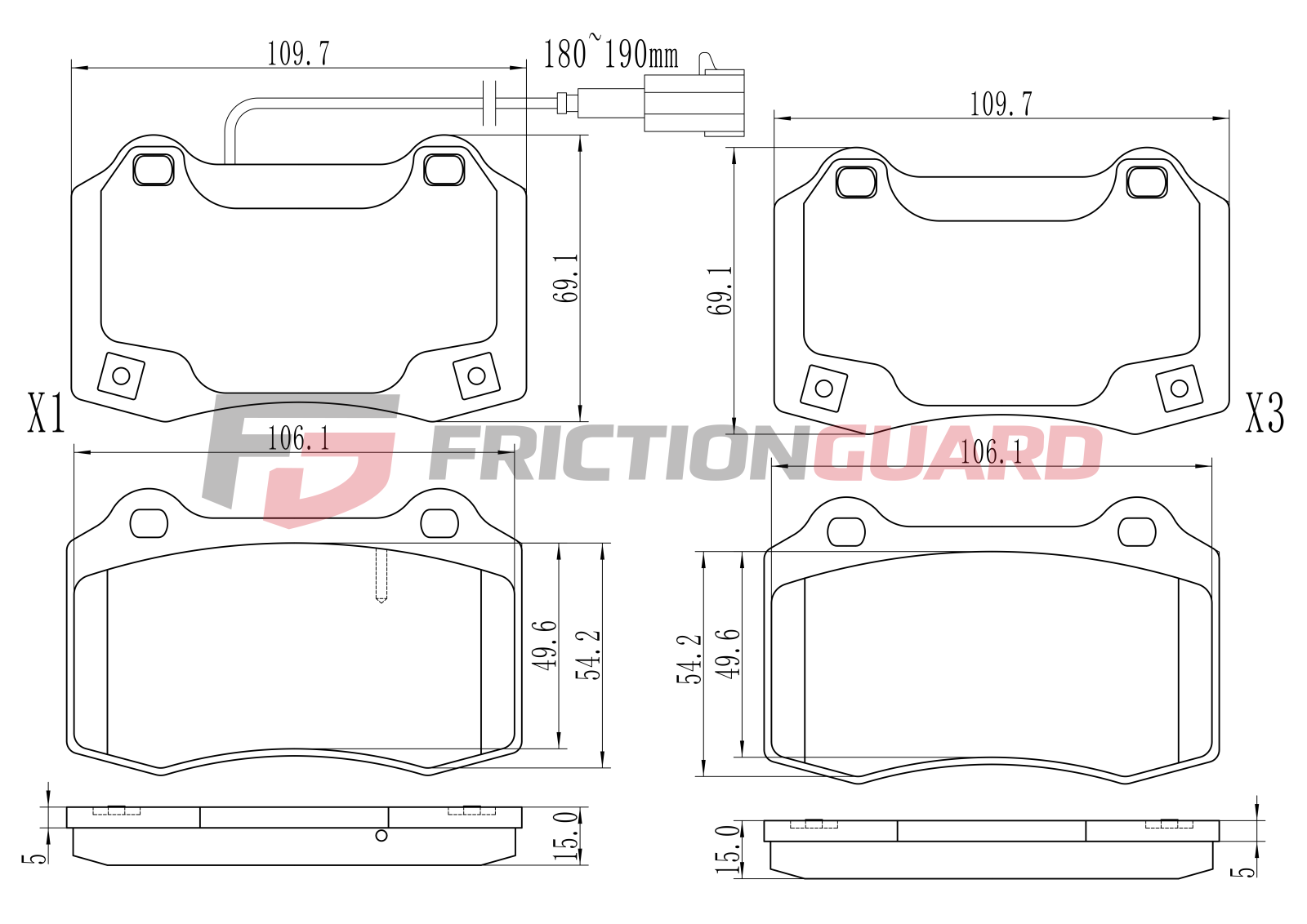 FrictionGuard Brake Pad For Mercedes-Benz - product image 2