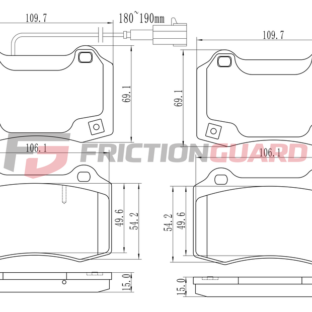 FrictionGuard Brake Pad For Mercedes-Benz - product image 2