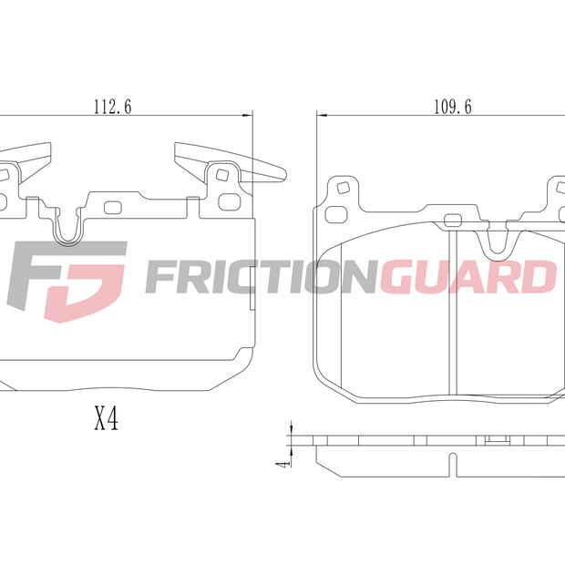 FrictionGuard Brake Pad For Mercedes-Benz - product image 2