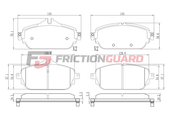 FrictionGuard Brake Pad For Mercedes-Benz - product image 2