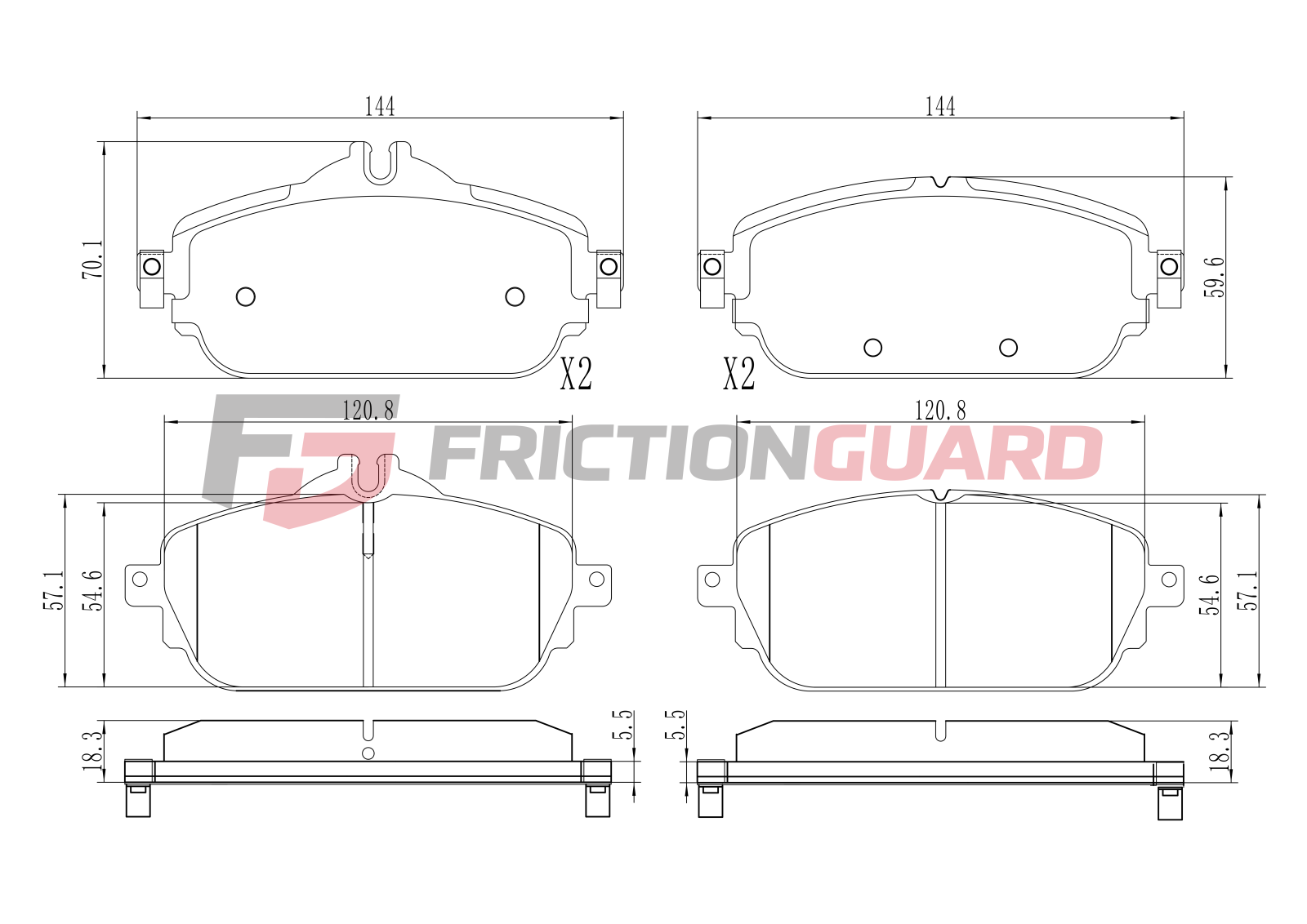 FrictionGuard Brake Pad For Mercedes-Benz - product image 2