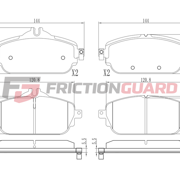FrictionGuard Brake Pad For Mercedes-Benz - product image 2