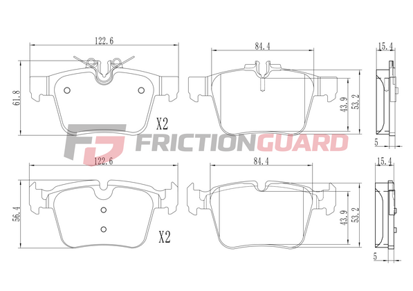 FrictionGuard Brake Pad For Mercedes-Benz - product image 2