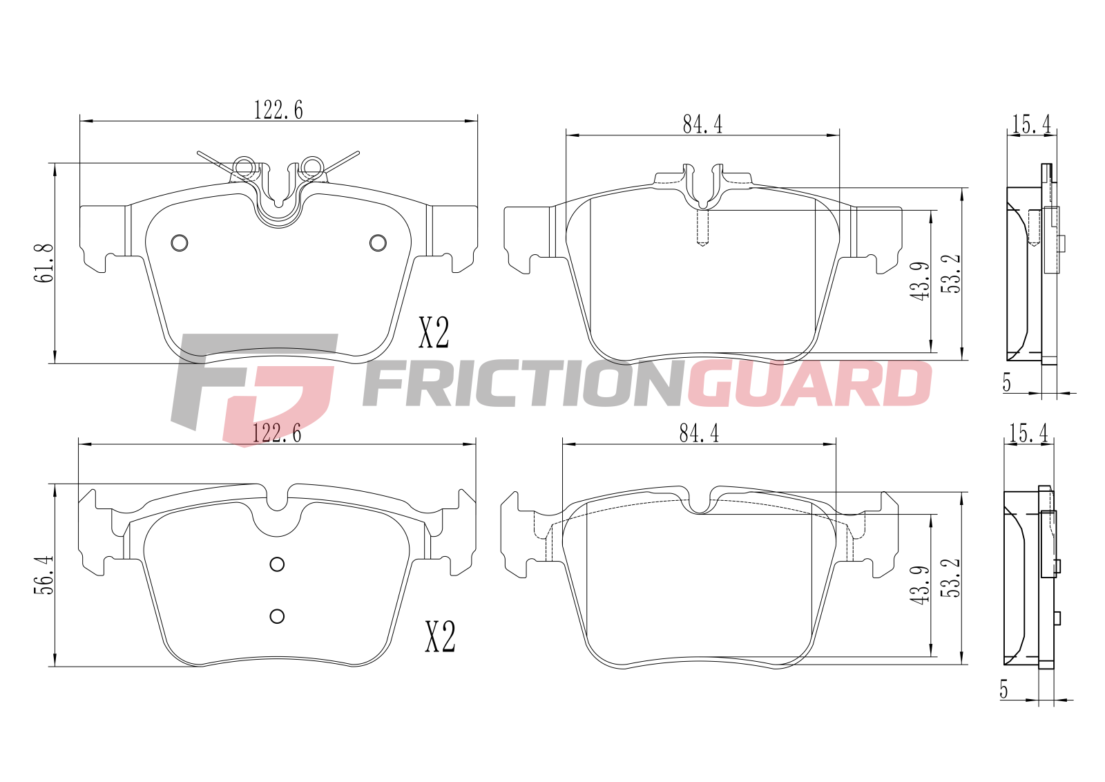 FrictionGuard Brake Pad For Mercedes-Benz - product image 2