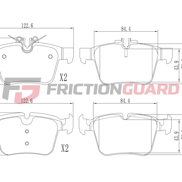 FrictionGuard Brake Pad For Mercedes-Benz - product image 2