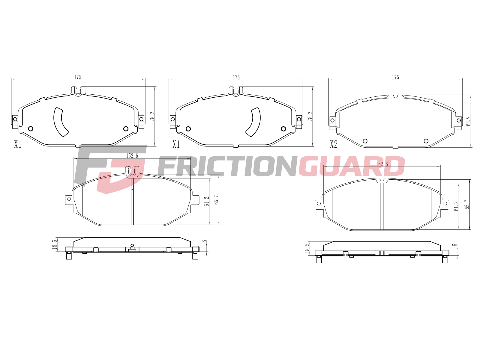 FrictionGuard Brake Pad For Mercedes-Benz - product image 2