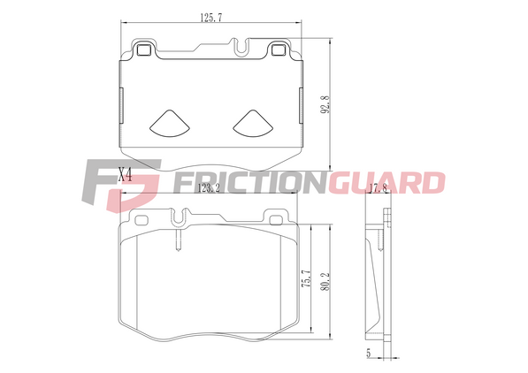 FrictionGuard Brake Pad For Mercedes-Benz - product image 2