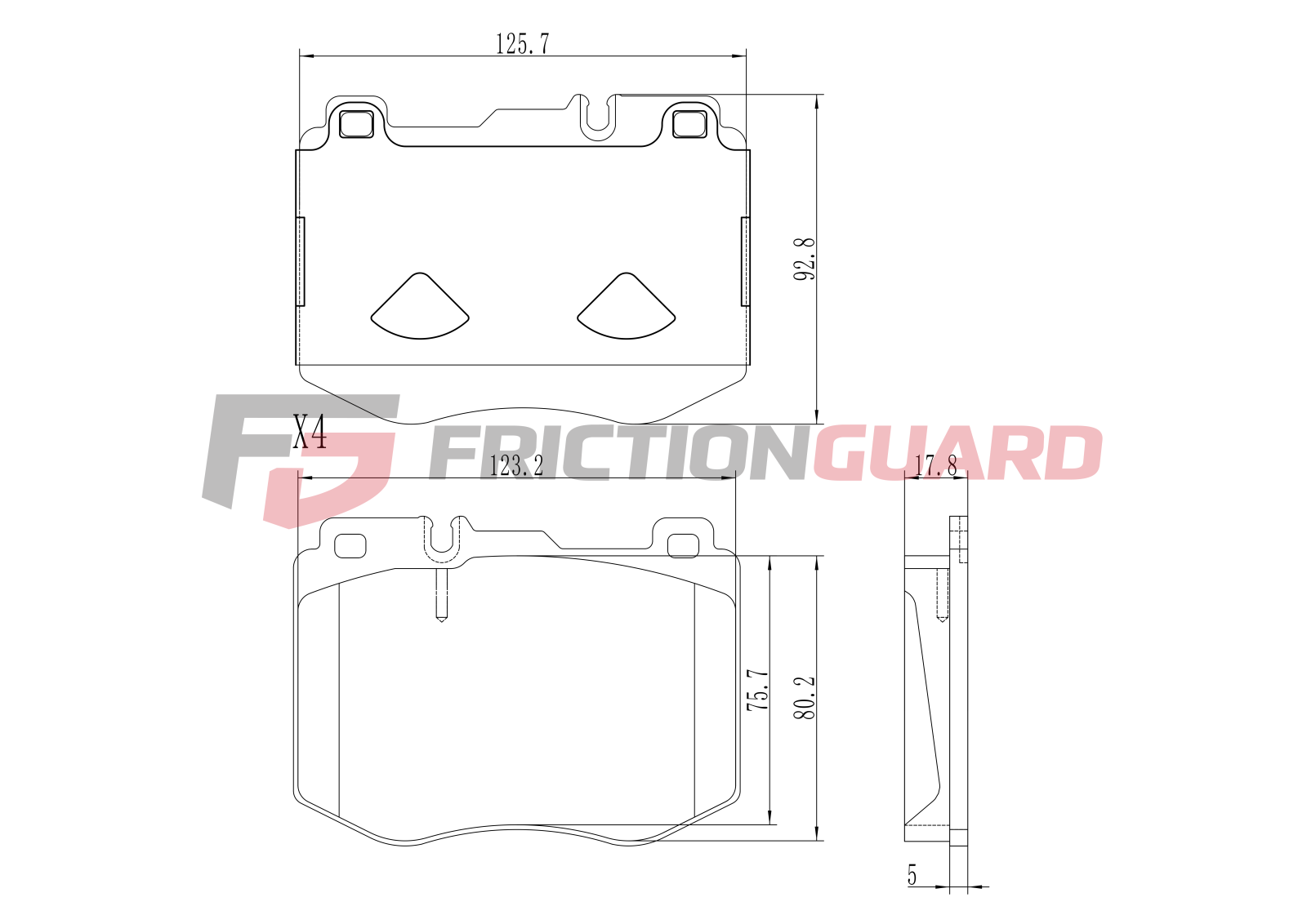 FrictionGuard Brake Pad For Mercedes-Benz - product image 2
