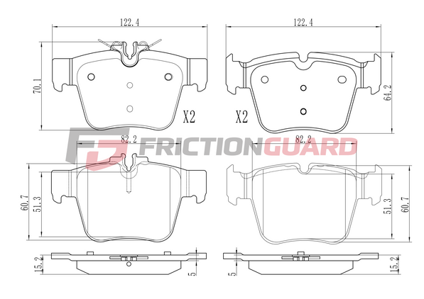 FrictionGuard Brake Pad For Mercedes-Benz - product image 2