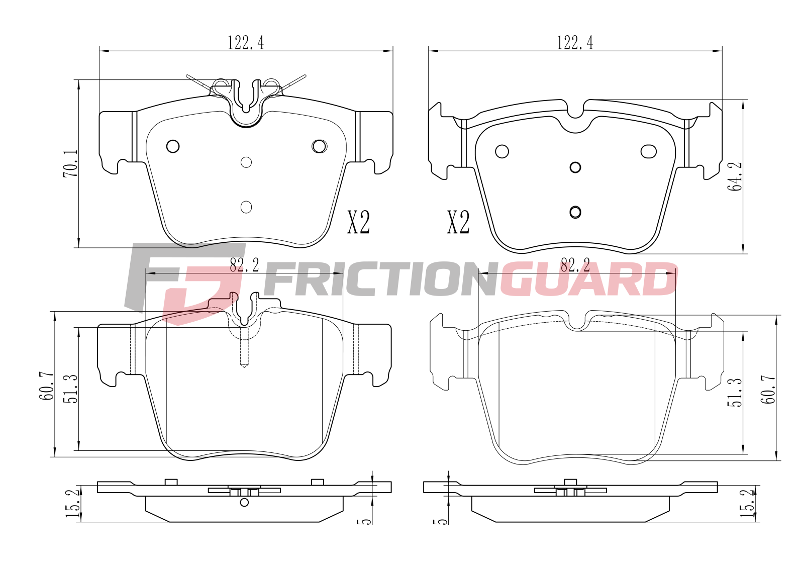 FrictionGuard Brake Pad For Mercedes-Benz - product image 2