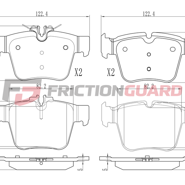 FrictionGuard Brake Pad For Mercedes-Benz - product image 2