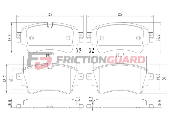 FrictionGuard Brake Pad For Mercedes-Benz - product image 2