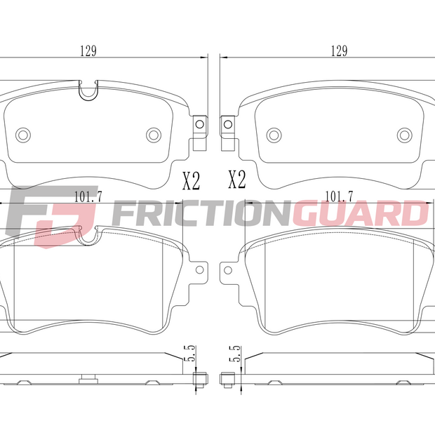 FrictionGuard Brake Pad For Mercedes-Benz - product image 2