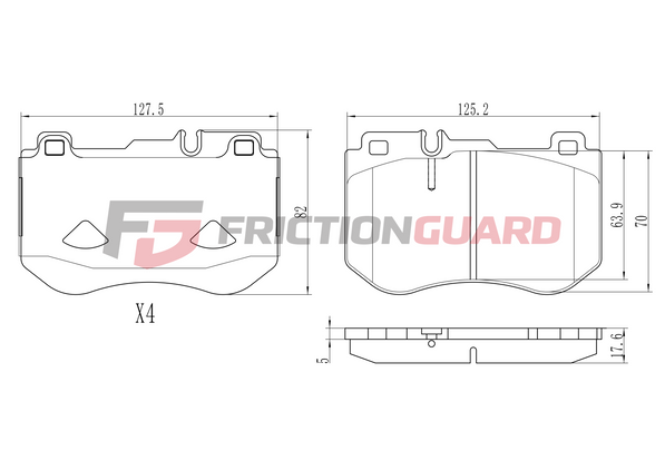 FrictionGuard Brake Pad For Mercedes-Benz - product image 2