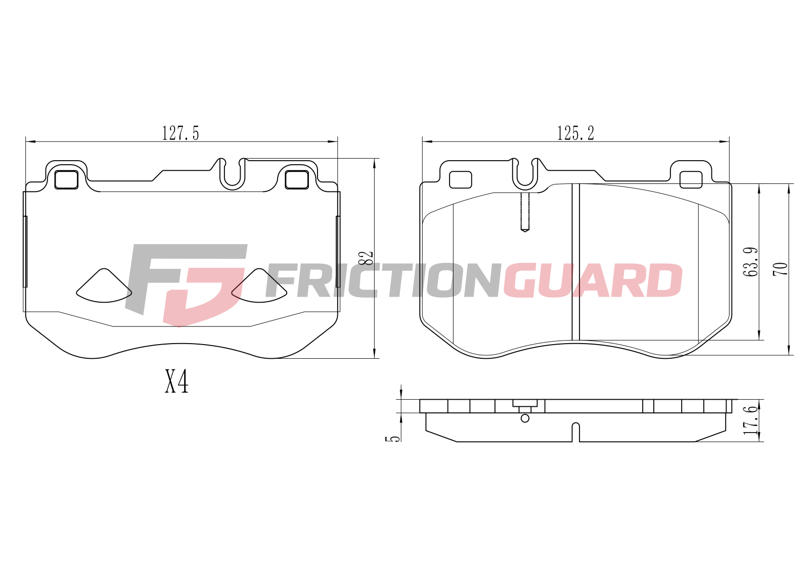 FrictionGuard Brake Pad For Mercedes-Benz - product image 2