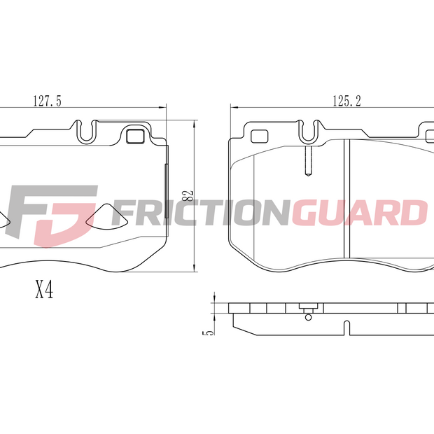 FrictionGuard Brake Pad For Mercedes-Benz - product image 2